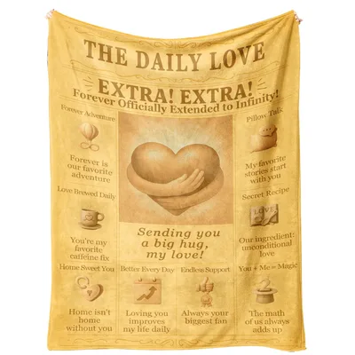 Love Newspaper Blanket: A Romantic Front Page Throw