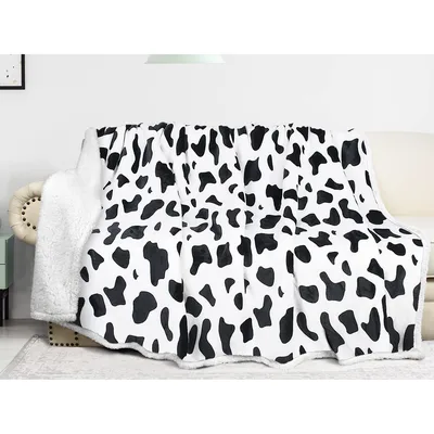 Black and White Cow Blanket for Farm Animal Lovers