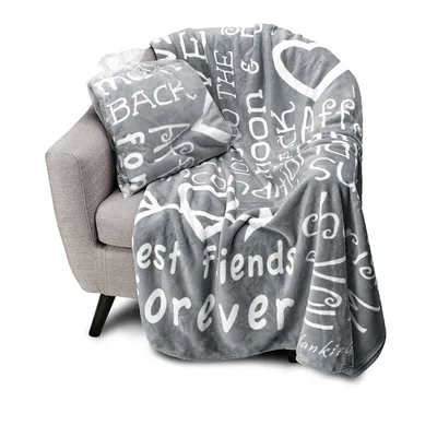 Best Friends Forever Words Blanket for Close Companions