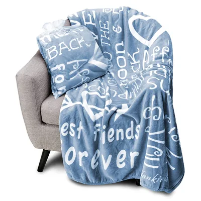 Best Friends Forever Words Blanket featuring white typography
