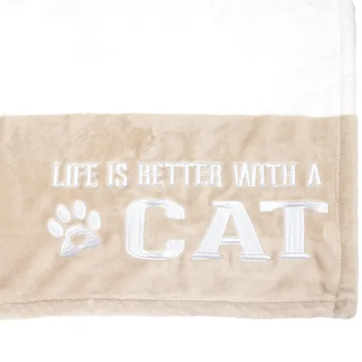 Life Is Better with a Cat Blanket: Feline Love Design