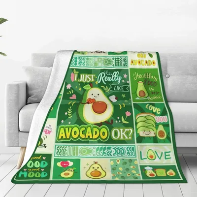 Avocado Love Funny Text Blanket: Cute Avocado Puns and Characters