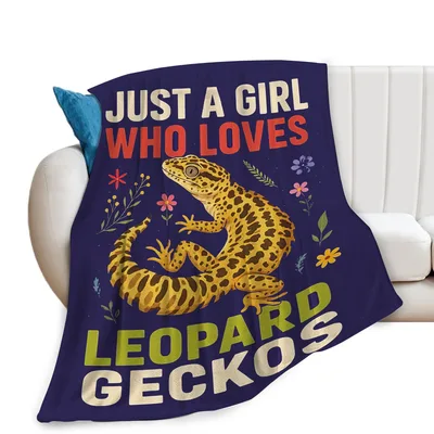 Just a Girl Who Loves Leopard Blanket for Gecko Enthusiasts