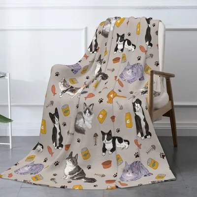Cat Pattern Print Blanket: A Whimsical Feline Collection