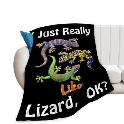 Just Really Like Lizard Blanket: Colorful Gecko Art for Reptile Fans