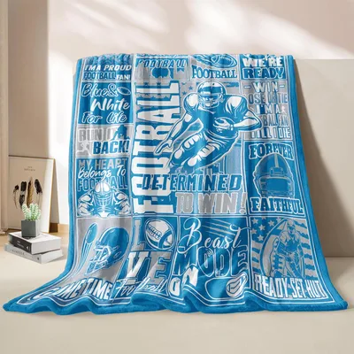 Determined Football Pattern Blanket for Fans Who Love the Game