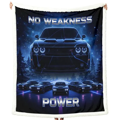 No Weakness Power Car Blanket: Muscle Car Design for Enthusiasts