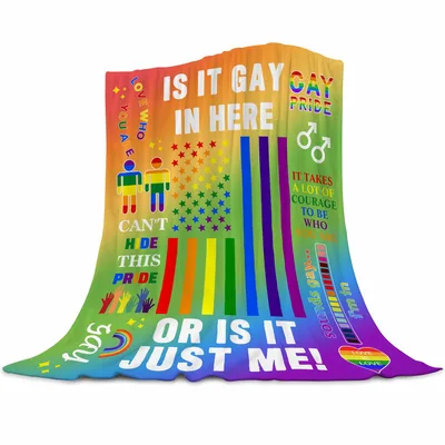 Rainbow Pride Blanket Is It Gay In Here Or Just Me