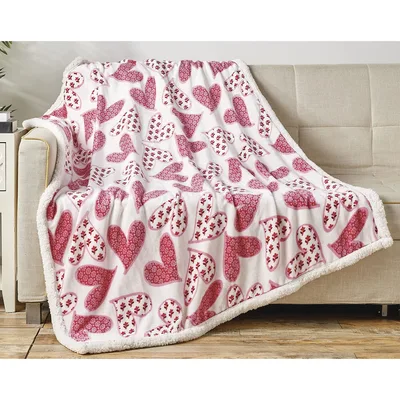 Pink Hearts Pattern Blanket No. 2