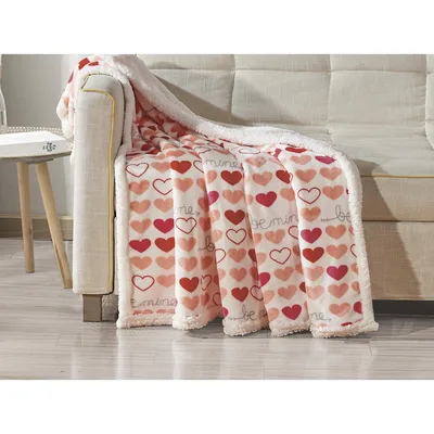 Be Mine Hearts Pattern Blanket: Cozy Love Design for Couples