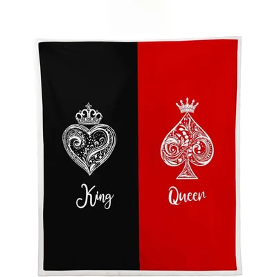 King and Queen Card Blanket: Royal Suits for Couples