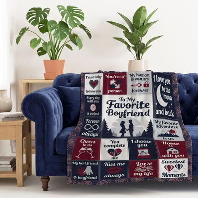 My Favorite Boyfriend Blanket: Romantic Patchwork Design for Him