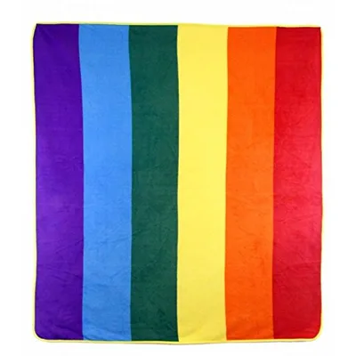 Rainbow Pride Stripes Blanket: Classic Vertical Flag Design