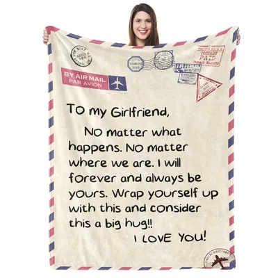 To My Girlfriend Airmail Blanket: A Long-Distance Love Letter Design
