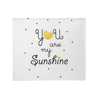 You Are My Sunshine Blanket: Gold Heart Design for Lovers