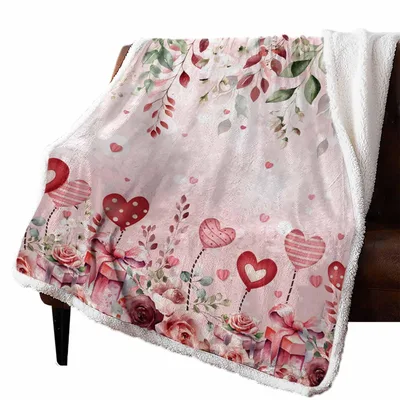Roses and Hearts Valentine Blanket: A Soft Floral Heart Design