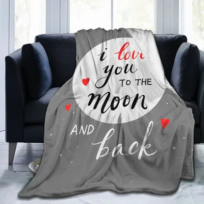 I Love Blanket: Moon And Back Design for Sweethearts