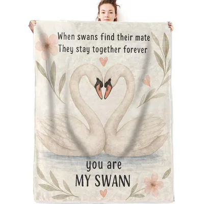 Swans Stay Together Forever Blanket: A Romantic Swan Design