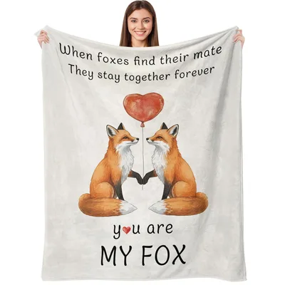 You Are My Fox Blanket: A Romantic Design for Loyal Partners