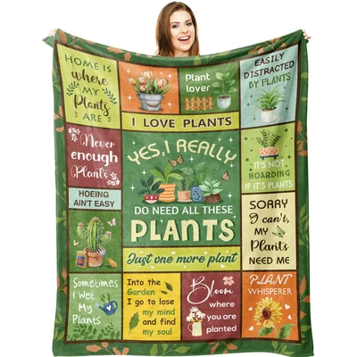 Plant Lover Blanket: Sayings for Green Thumbs