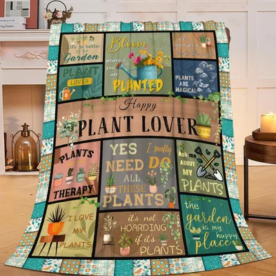 Garden Lover Blanket: Plant Lover Patchwork Throw