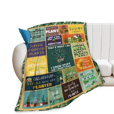 I'm A Plantaholic Blanket for Plant Lovers and Gardeners