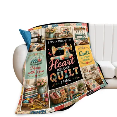 Sewing Quilter Blanket: Sewn Heart, Quilted Joy