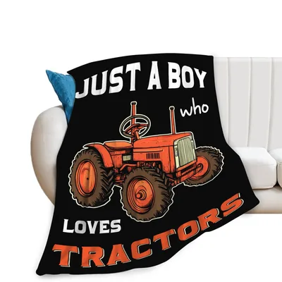 Tractor Kids Boys Blanket: Just a Boy Who Loves Tractors