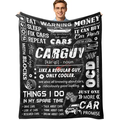 Eat Sleep Fix Cars Blanket for the Car Guy in Your Life