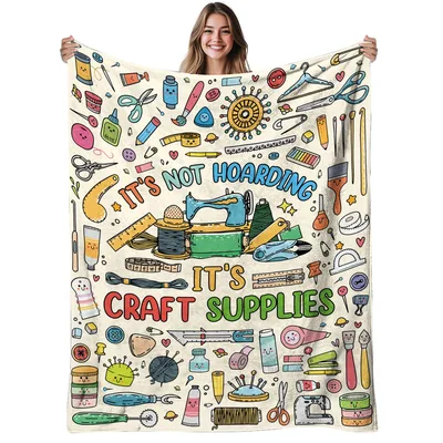 Craft Supplies Blanket for Sewing Lovers and Makers