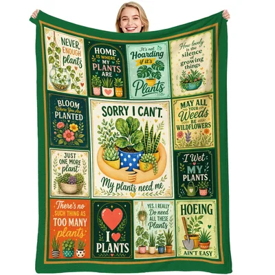 Never Enough plants Home Blanket for Plant Lovers