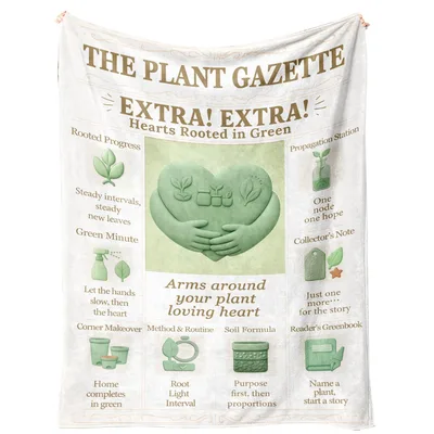 The Plant Gazette Extra Blanket for Plant Lovers