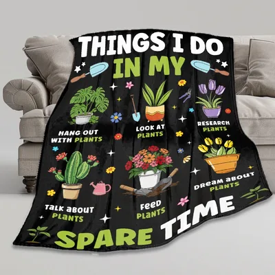 Things Blanket for Plant Lovers Who Garden in Spare Time
