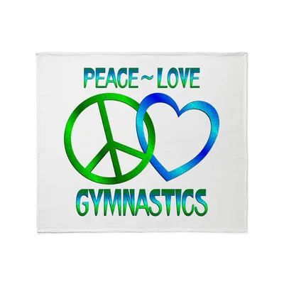 Peace Love Gymnastics Blanket for Gym Fans
