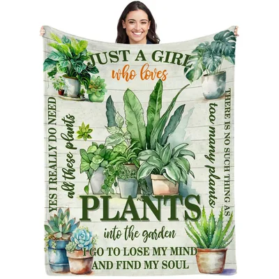 Just a Girl Who Loves Plants Blanket for Plant Lovers