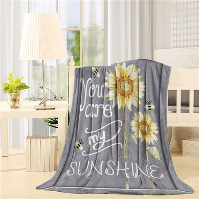 You Are My Sunshine Sunflowers Blanket Floral Design