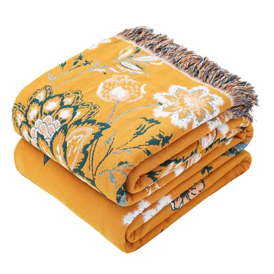 Floral Bird Farmhouse Pattern Blanket
