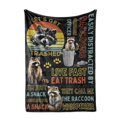 Raccoon Whisperer Blanket: Trash Panda Humor for Animal Lovers