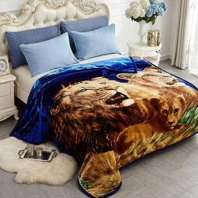Lion Family Blanket for Wildlife Lovers and Cozy Nights