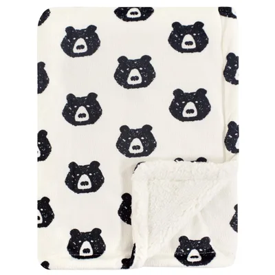 Black Bear Blanket for Cozy Nursery Nights and Gifts