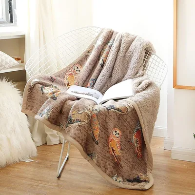 Owl Print Blanket for Cozy Reading Nooks and Gifts