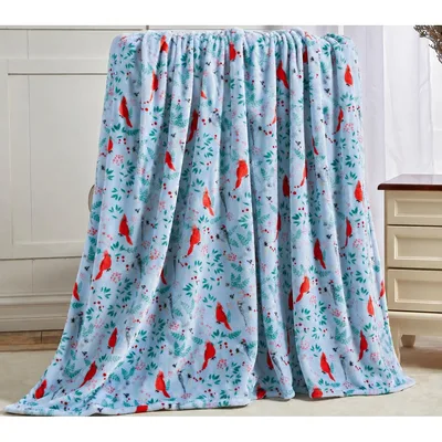 Red Cardinal Blanket for Winter Cozy Nights