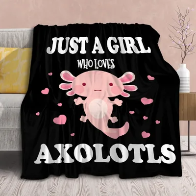 Axolotl Gift Blanket for Girls Who Love Axolotls