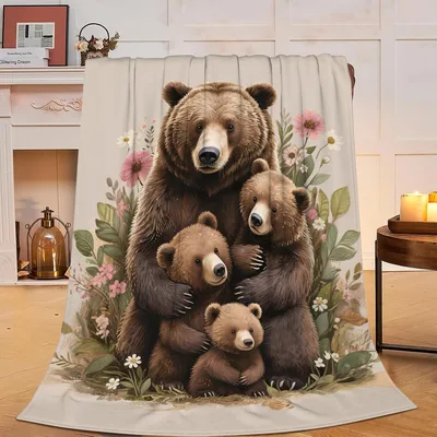 Mama Bear Blanket: Cozy Bear Family Throw