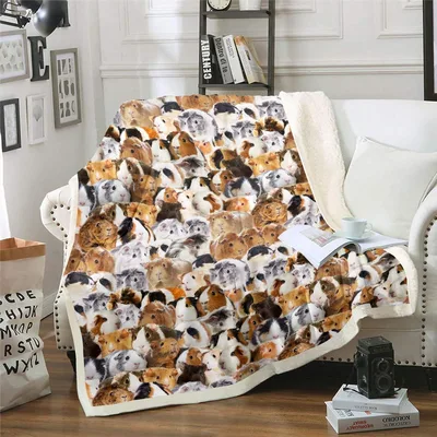 Guinea Pig Mom Blanket: A Crowd of Cuddly Cavies
