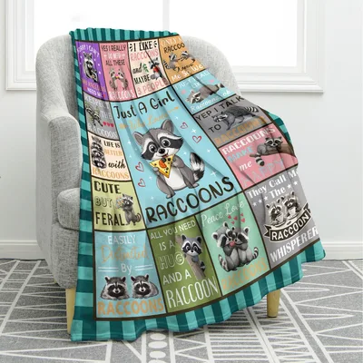 Raccoon Gifts Blanket for Raccoon Lovers Everywhere