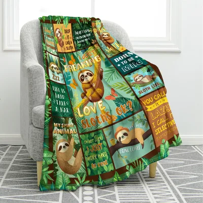 Sloth Life Blanket for Sloth Lovers and Nap Fans