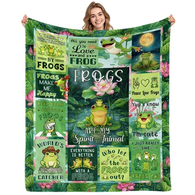 Frogs Spirit Animal Blanket for Frog Lovers