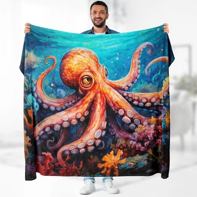 Ocean Octopus Blanket: Vibrant Underwater Art for Sea Lovers