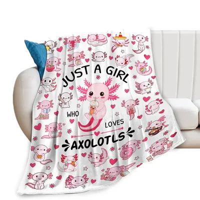 Axolotl Cute Animal Blanket for Axolotl Lovers